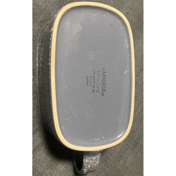 Mikasa ULTRASTONE COUNTRY BLUE Gravy Boat & Underplate CU501 Discontinued - Picture 4 of 5